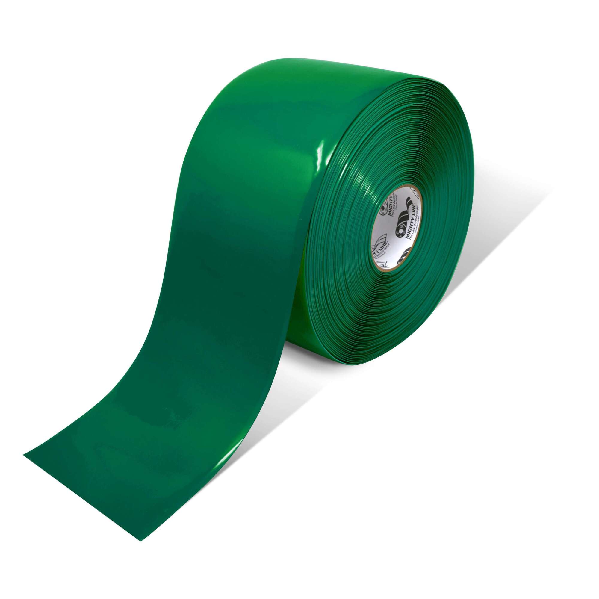 Mighty Line Green Solid Color Tape — 6in. x 100ft., 50 Mil Thick Vinyl, Adhesive Backing, Model# 6RG